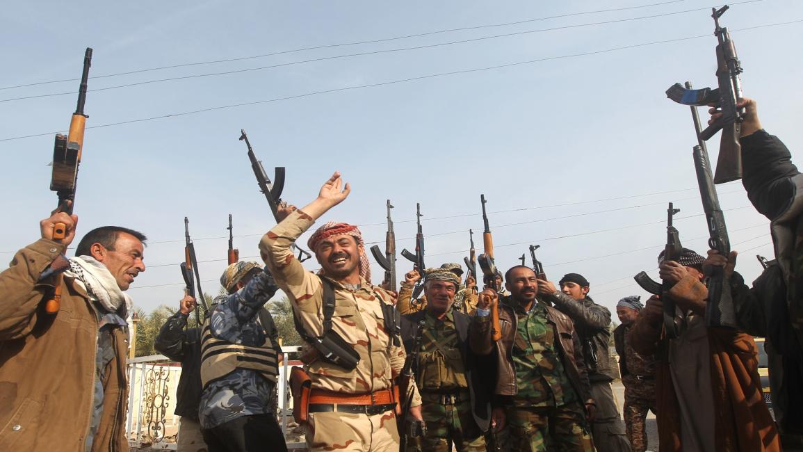 العراق/قوات العشائر مقاتلون سنة ضد داعش/سياسة/أحمد الربيعي/فرانس برس