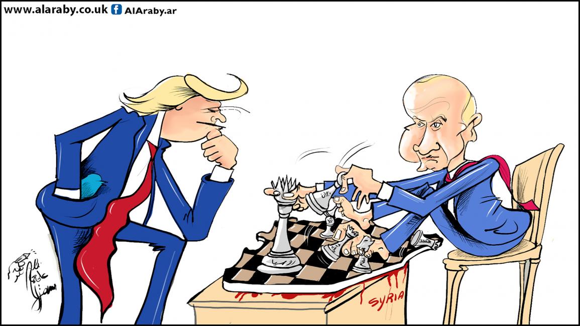 كاريكاتير بوتين وترامب / حمرة