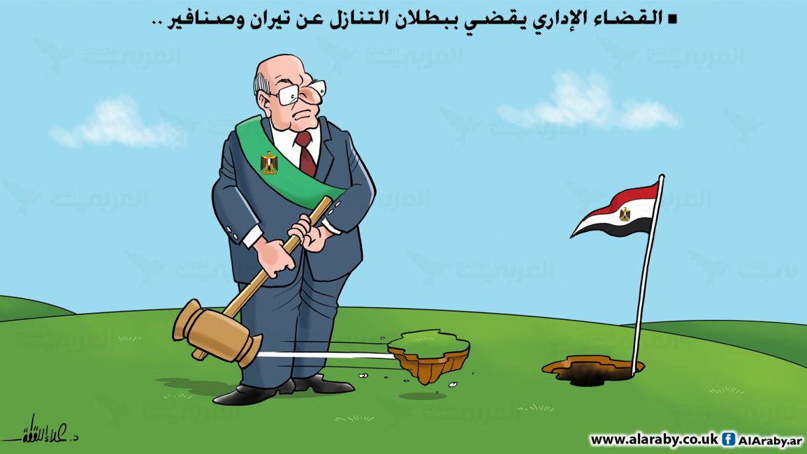 كاريكاتير القضاء وتيران / علاء