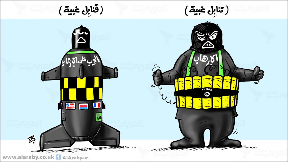 كاريكاتير قنابل وتنابل / حجاج