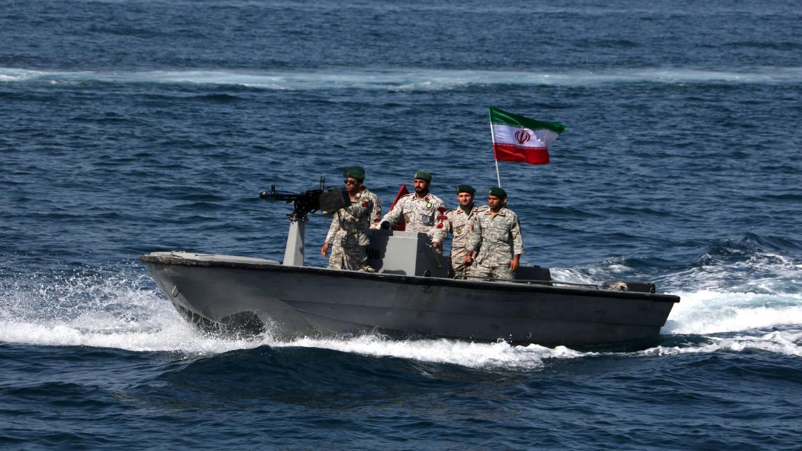 قوات إيرانية في مضيق هرمز-سياسة-عطا كيناري/فرانس برس