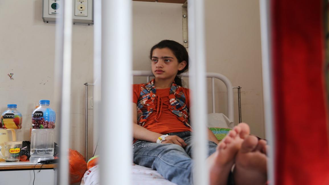 طفلة فلسطينية مريضة- محمد الحجار