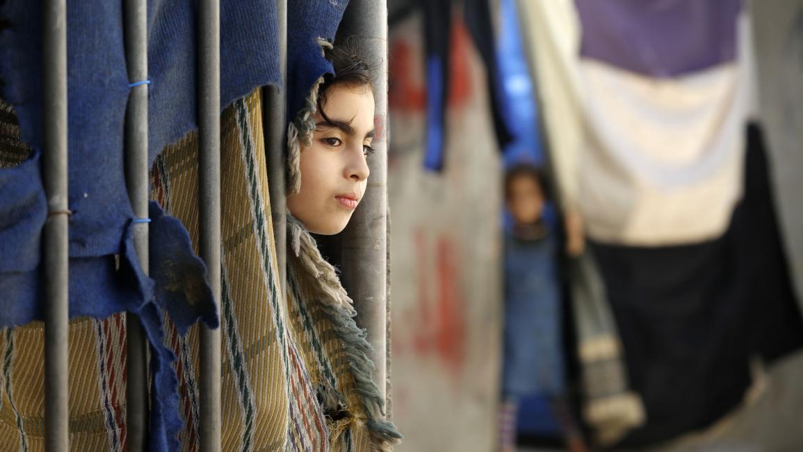 أطفال في مخيم الشاطئ في غزة - فلسطين -مجتمع