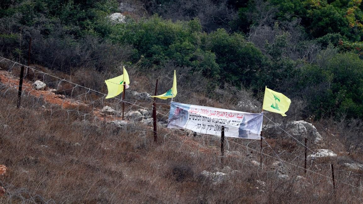 أعلام حزب الله في الحدود اللبنانية-الإسرائيلية 
