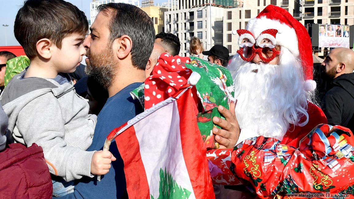 بابا نويل في ساحة الشهداء- العربي الجديد