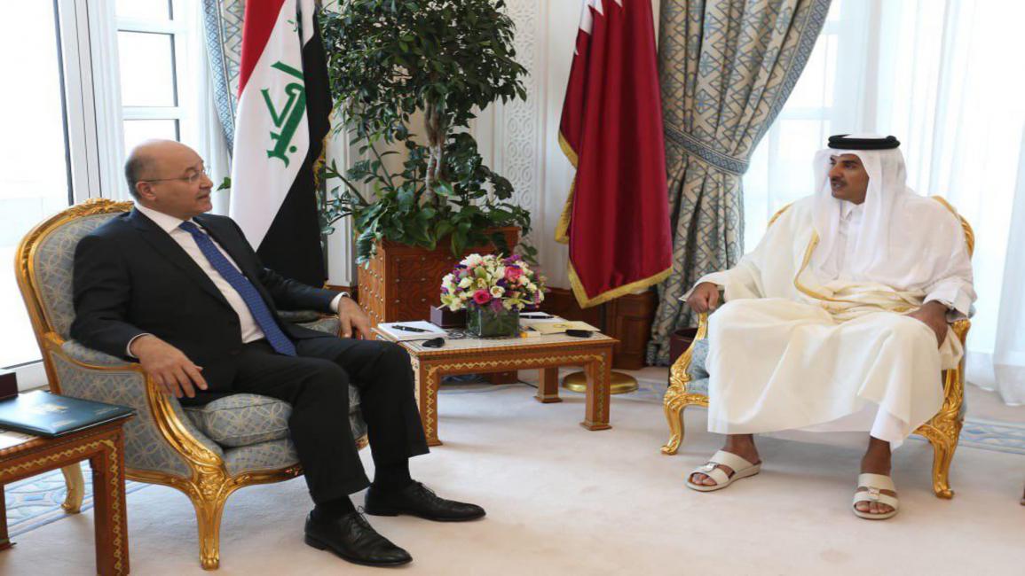سياسة/أمير قطر والرئيس العراقي/(مكتب الرئيس العراقي)