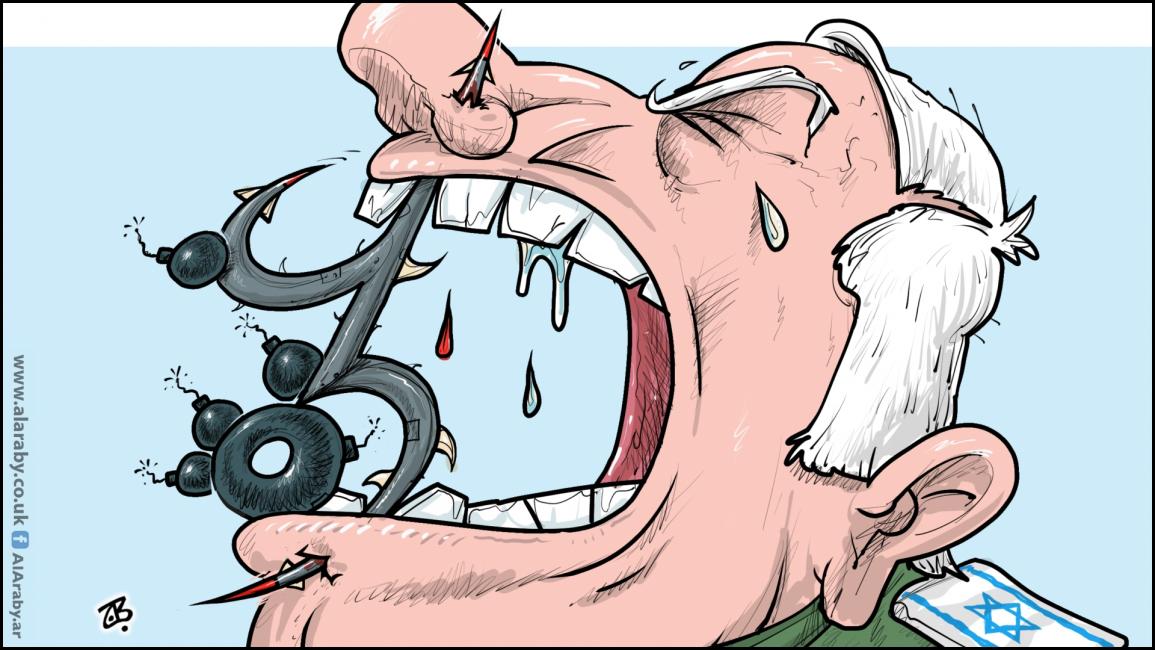 كاريكاتير شوكة غزة / حجاج