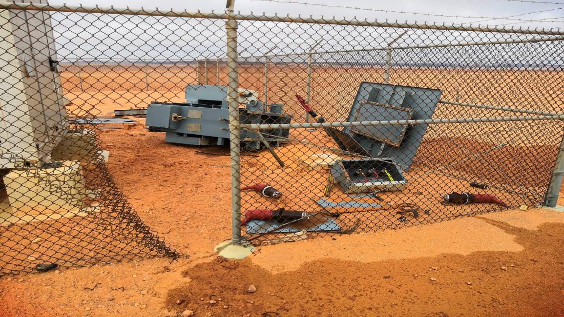 معدات آبار المياه المعطلة جراء الاعتداء الأخير جنوب ليبيا(فيسبوك)