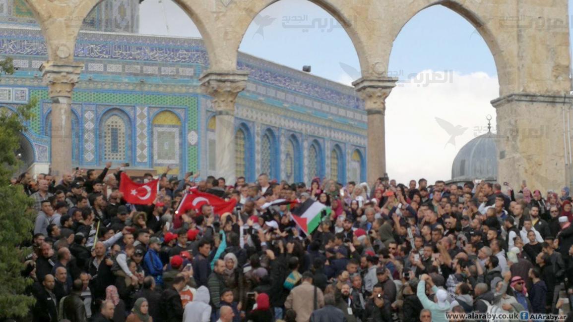 احتجاجات في المسجد الأقصى 2 (العربي الجديد)