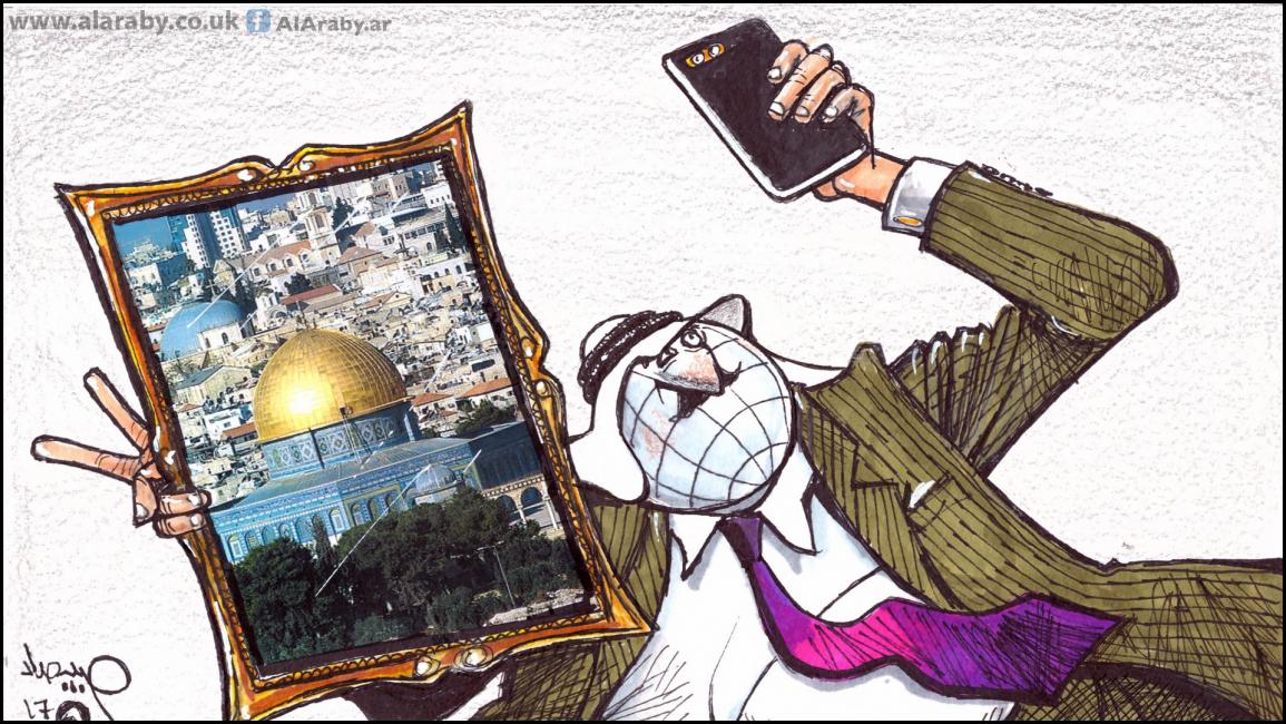 كاريكاتير سيلفي القدس / حداد