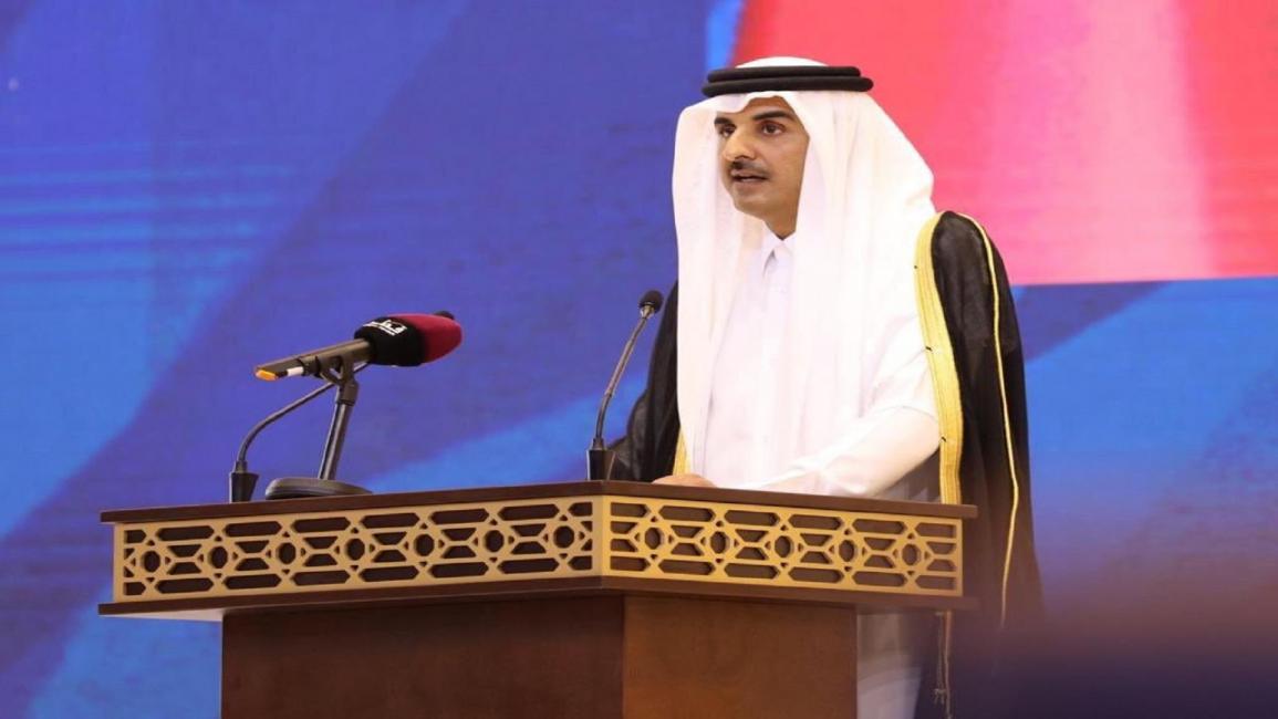 أمير قطر خلال افتتاح الجمعية العامة للاتحاد البرلماني الدولي-تويتر