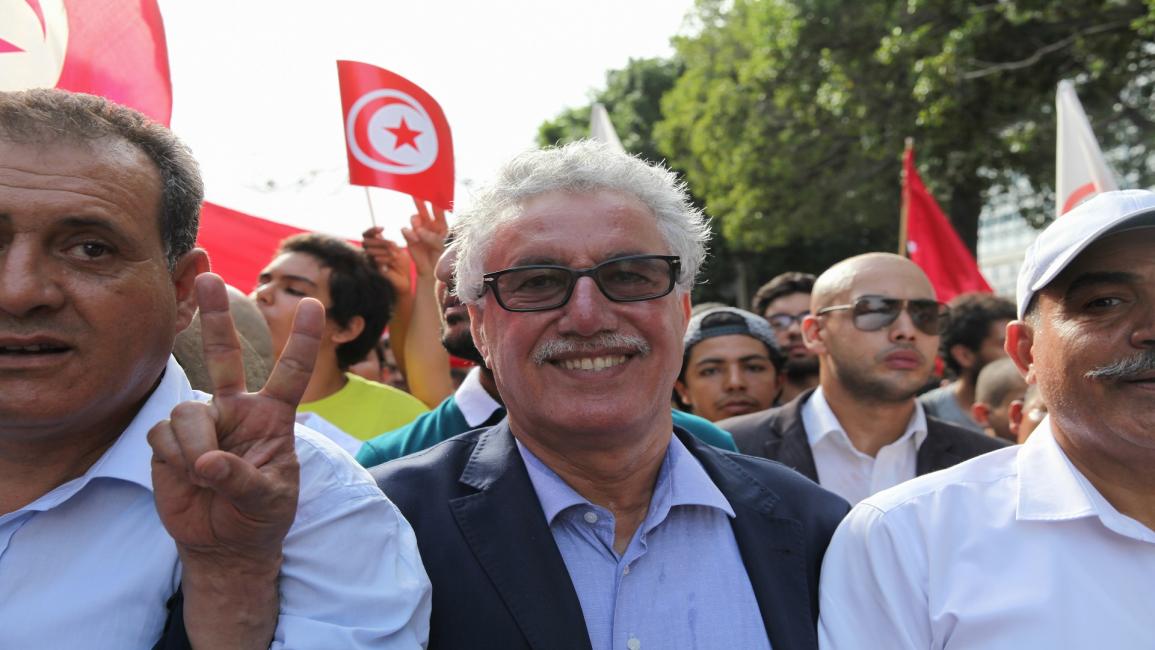 تونس/الجبهة الشعبية/ حمة الهمامي/سياسة/شادلي بن ابراهيم/Getty