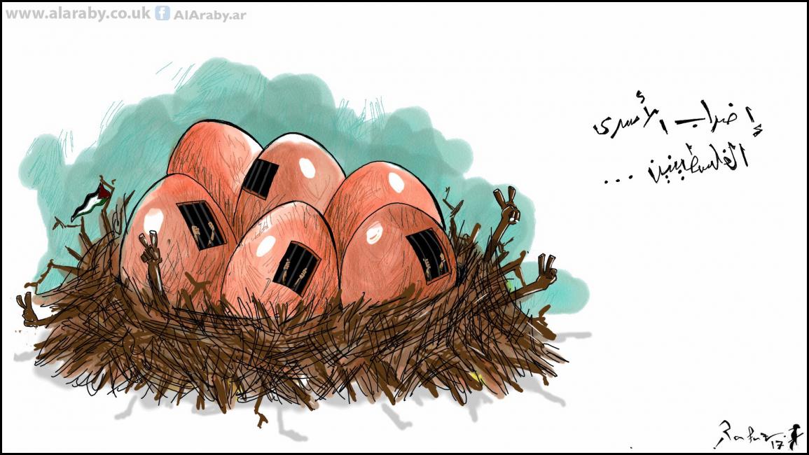 كاريكاتير اضراب الاسرى / رأفت