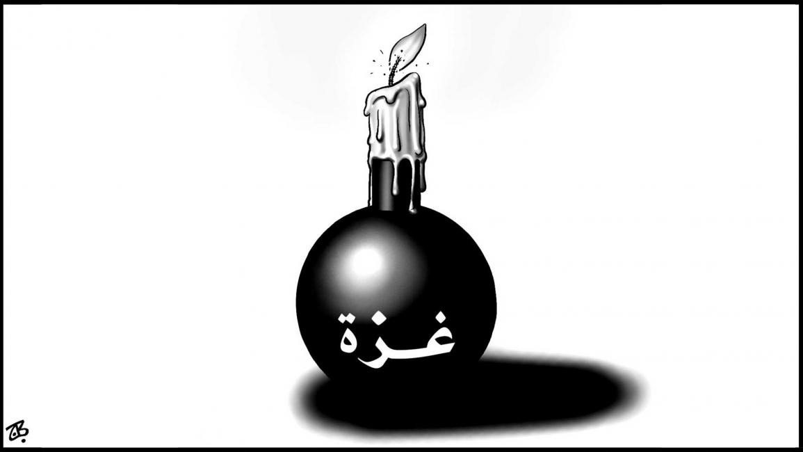 غزة / رسم كاريكاتير عماد حجاج