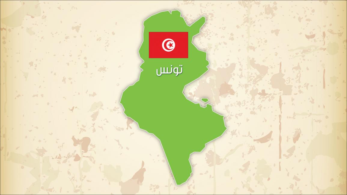 خريطة وعلم تونس