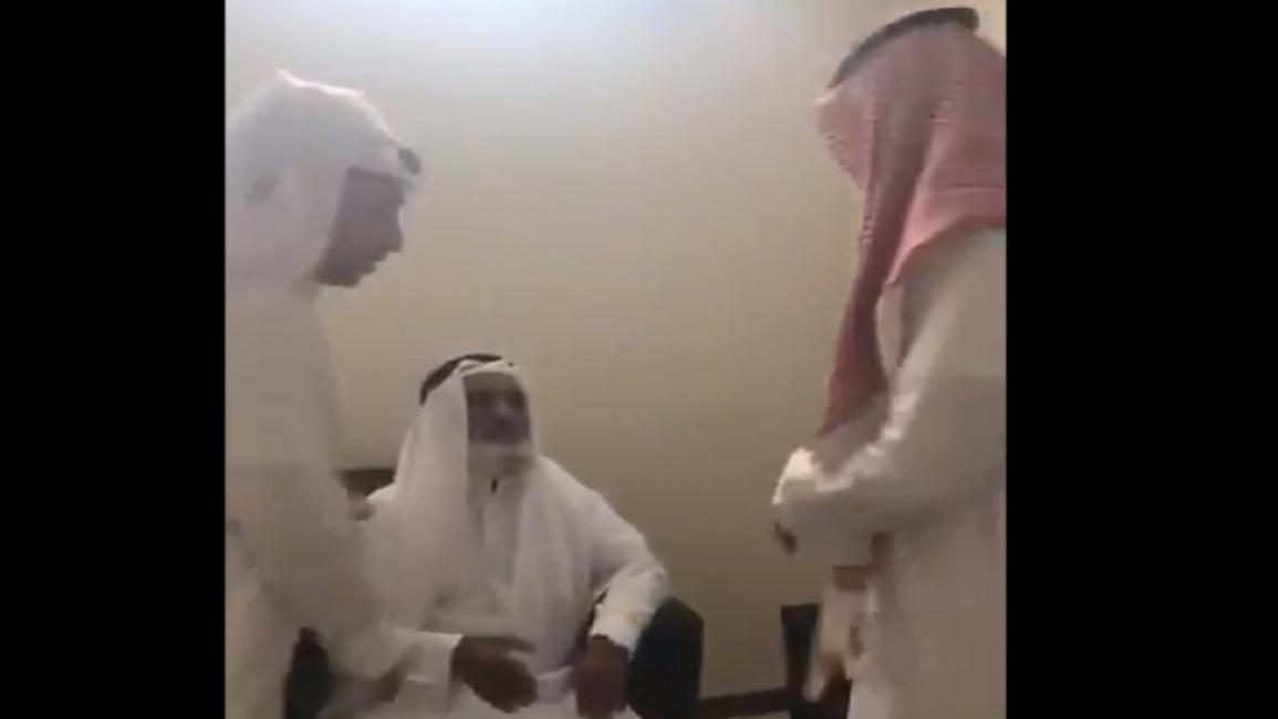 المسن القطري علي جار الله المحتجز في السعودية (تويتر)