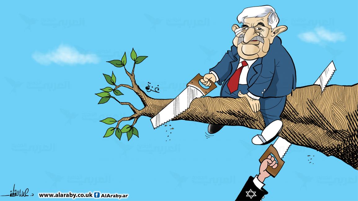 كاريكاتير عباس وغزة / علاء 