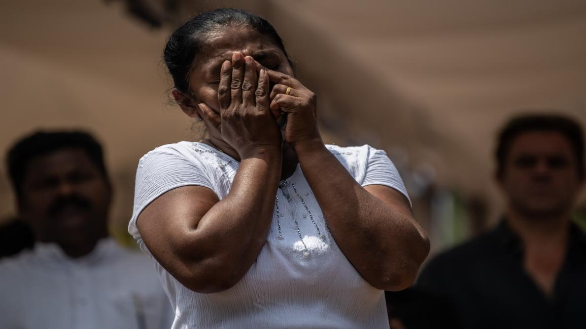تشييع ضحايا التفجيرات في سريلانكا (كارل كورت/Getty)