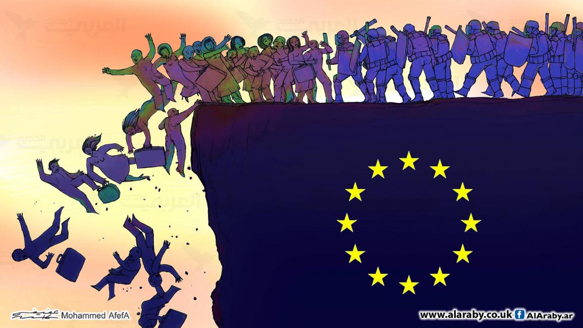 كاريكاتير اوروبا واللاجئين / ابوعفيفة