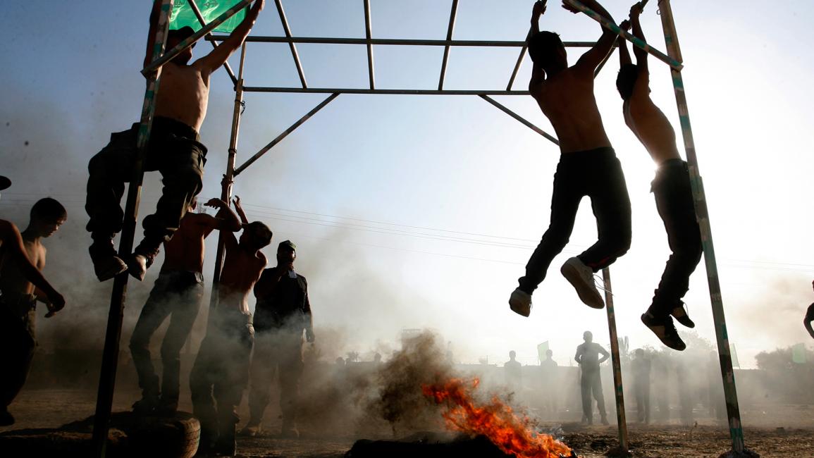 التدريب العسكري من حماس للبنين في غزة