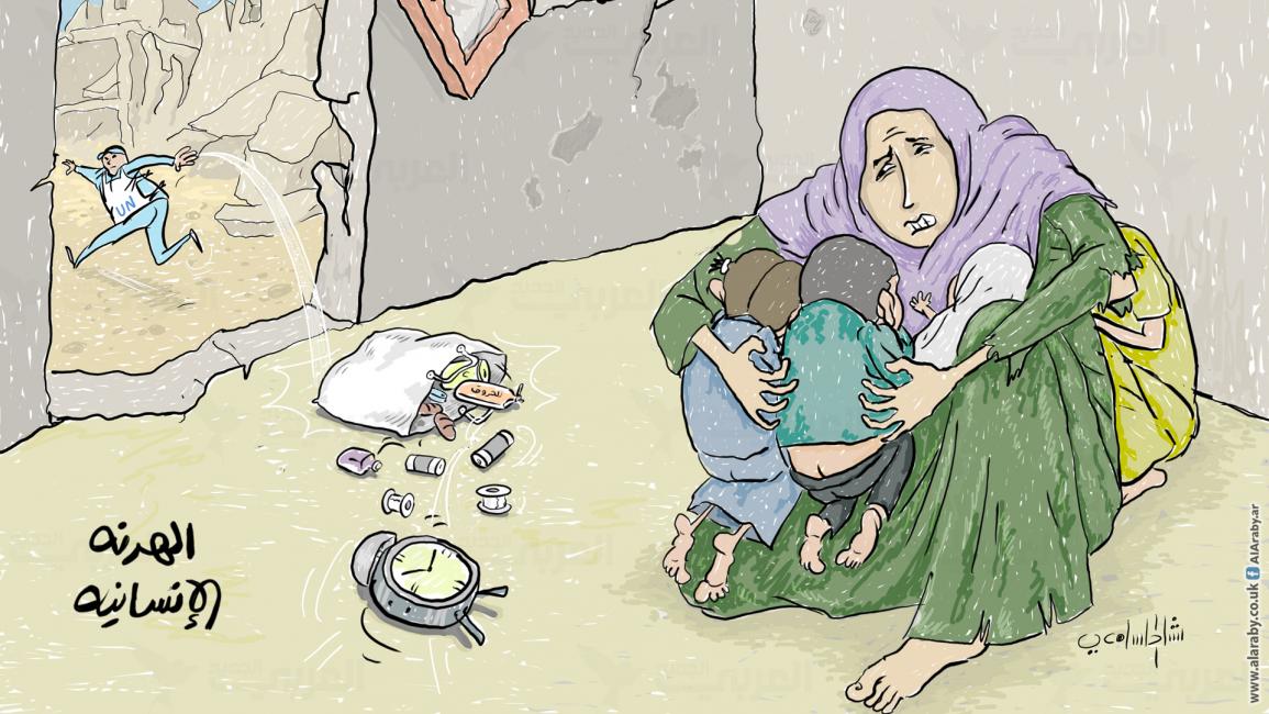 كاريكاتير الهدنة الانسانية / رشاد