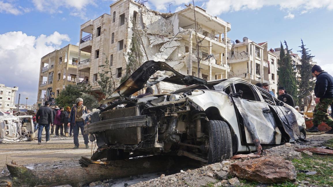 سياسة/تفجيرات إدلب/(محمد حاج قدور/فرانس برس)
