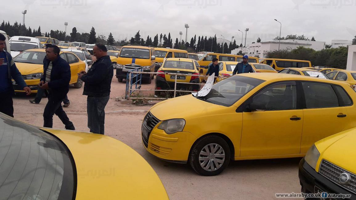 إضراب التاكسي في تونس