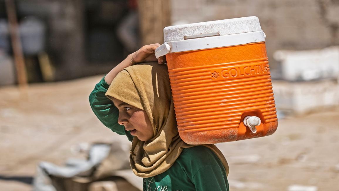أزمة مياه في مخيم الهول (دليل سليمان/فرانس برس)
