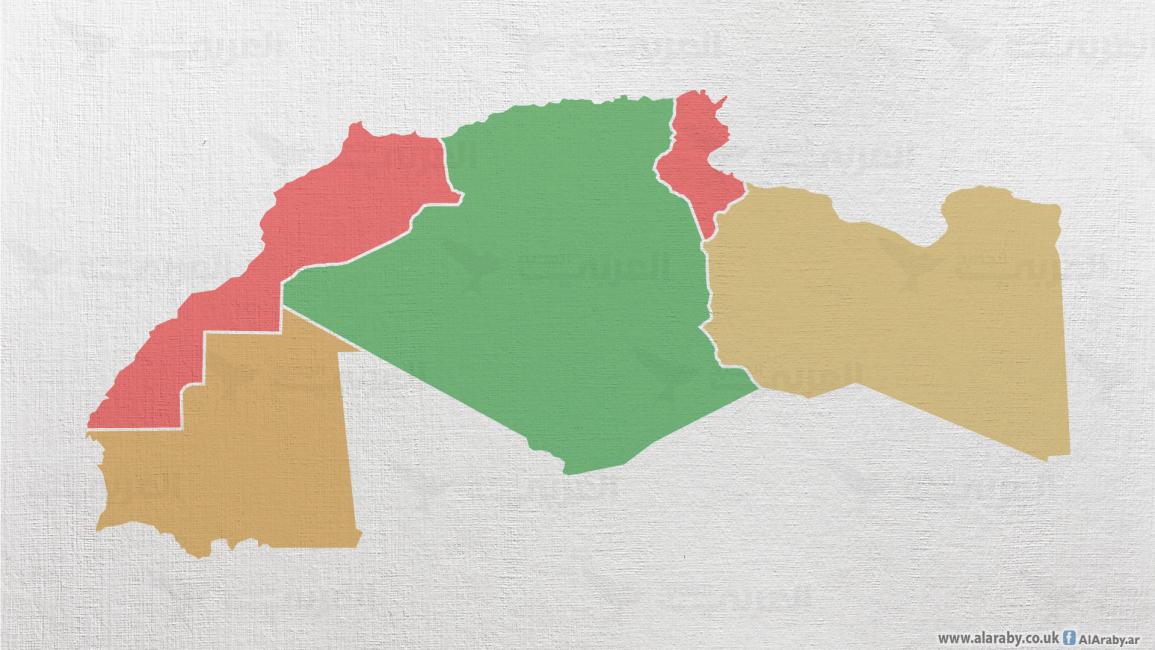 خريطة دول المغرب العربي 