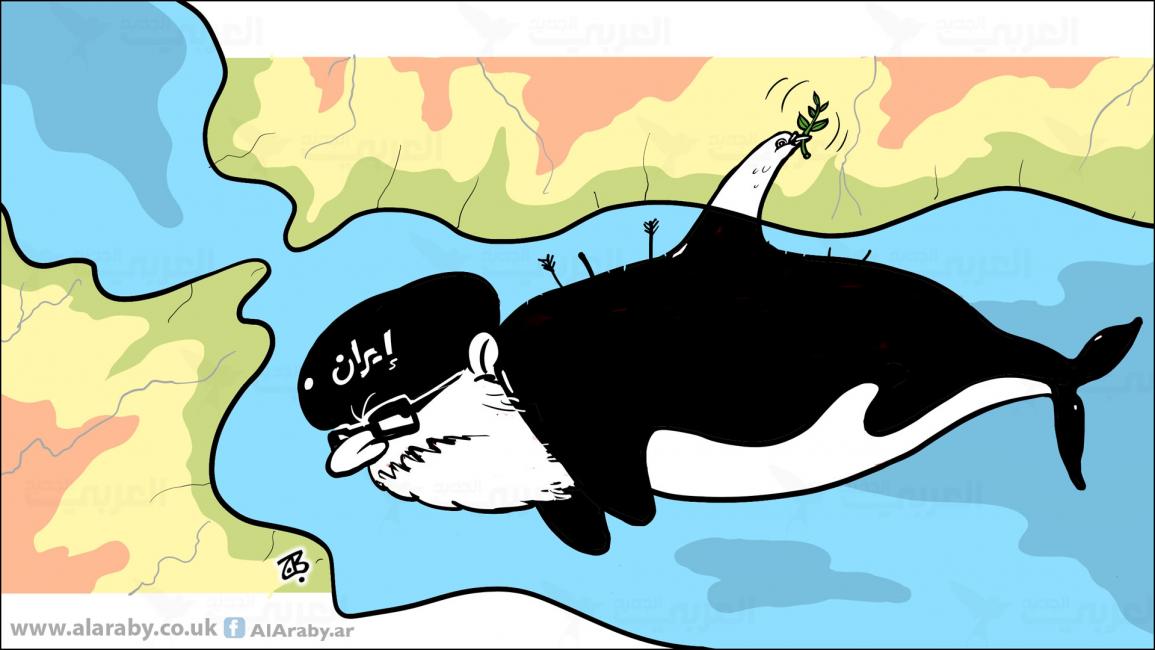 كاريكاتير الحوت الايراني / حجاج