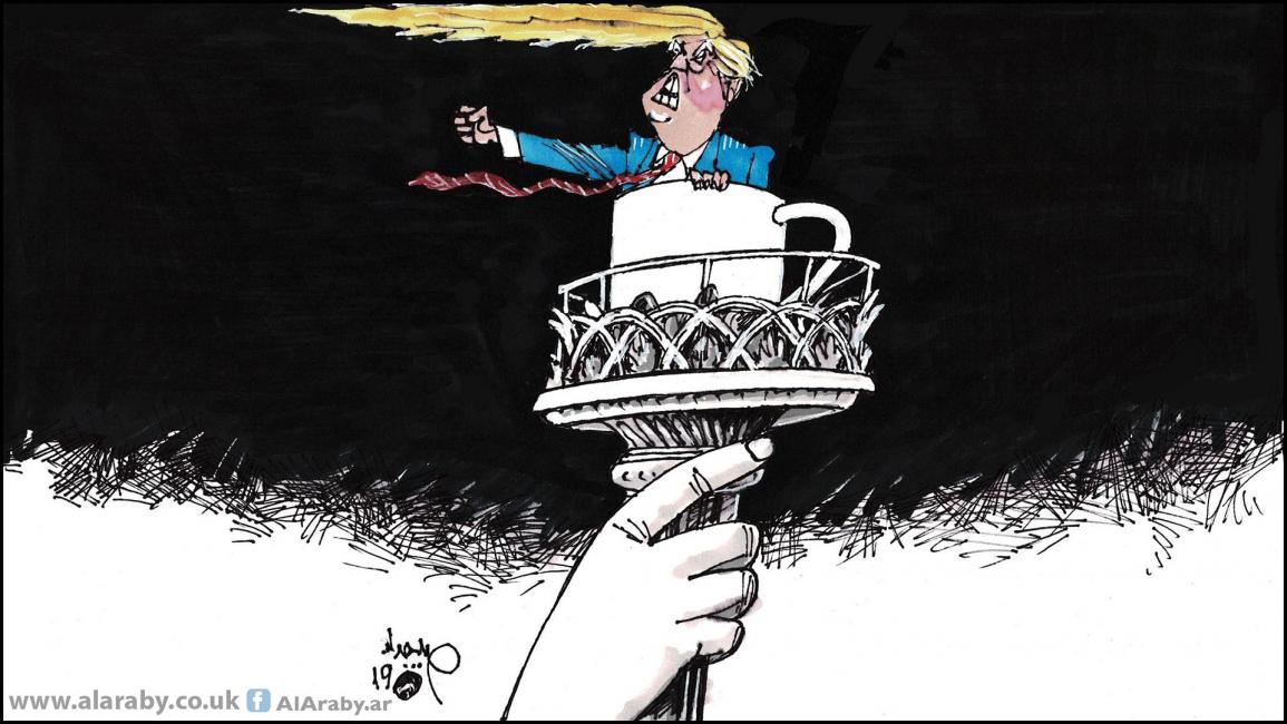 كاريكاتير تهديدات ترامب / حداد