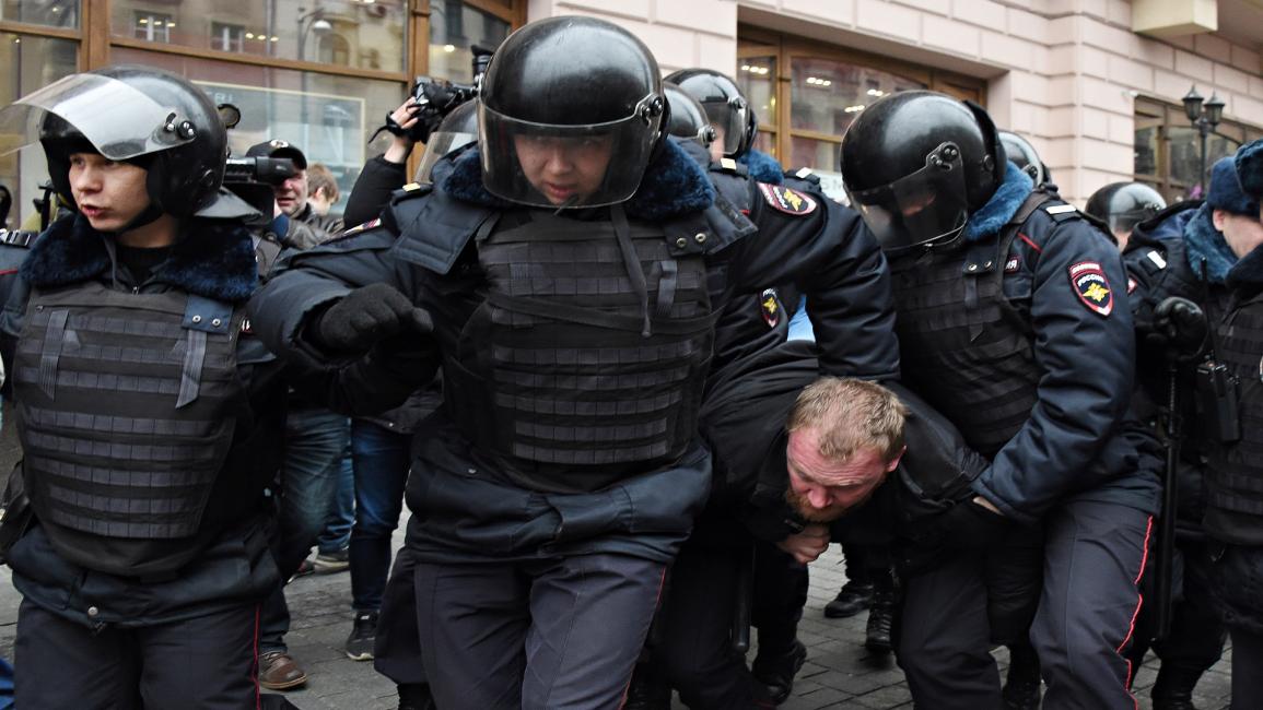 روسيا/الشرطة تعتقل العشرات/سياسة/فاسيلي ماكسيموف/فرانس برس