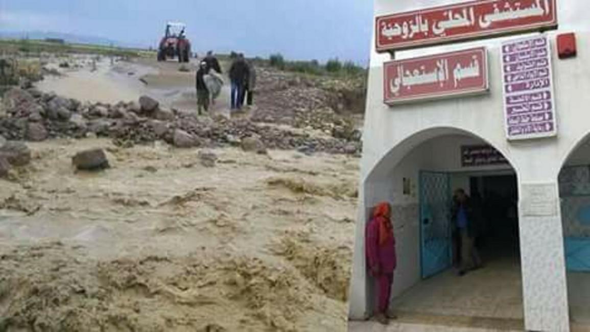 أمطار غزيرة في الروحية التونسية (فيسبوك)