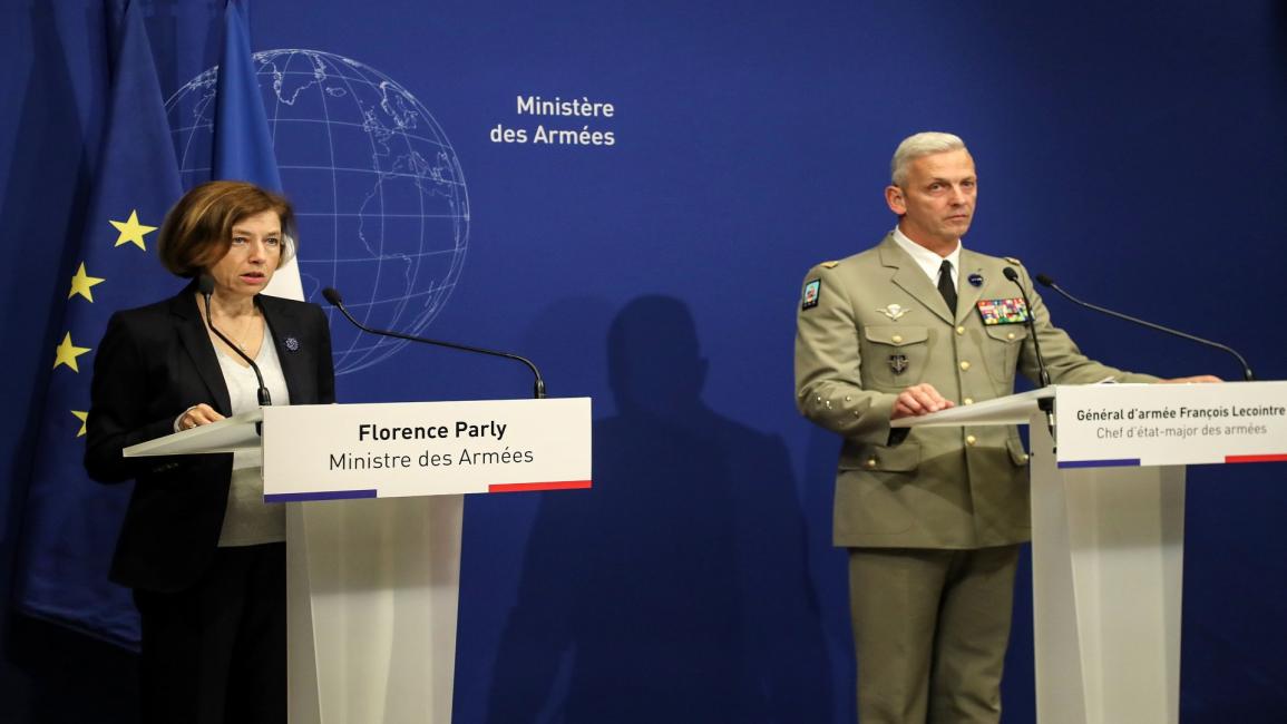 وزيرة الدفاع الفرنسية ورئيس الأركان (فرانس برس)