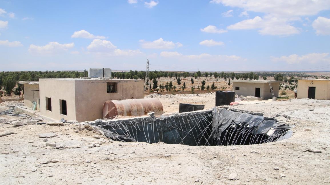 قصف خزان المياه الأخير في معرة النعمان (فيسبوك)