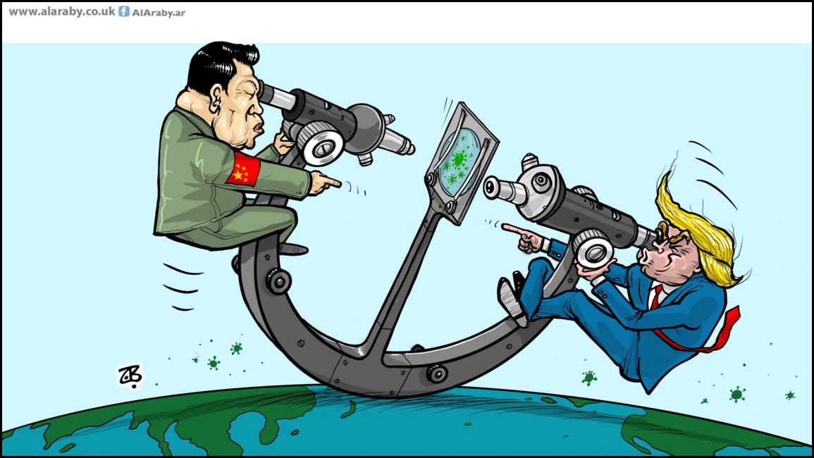 كاريكاتير كورونا الصين / حجاج