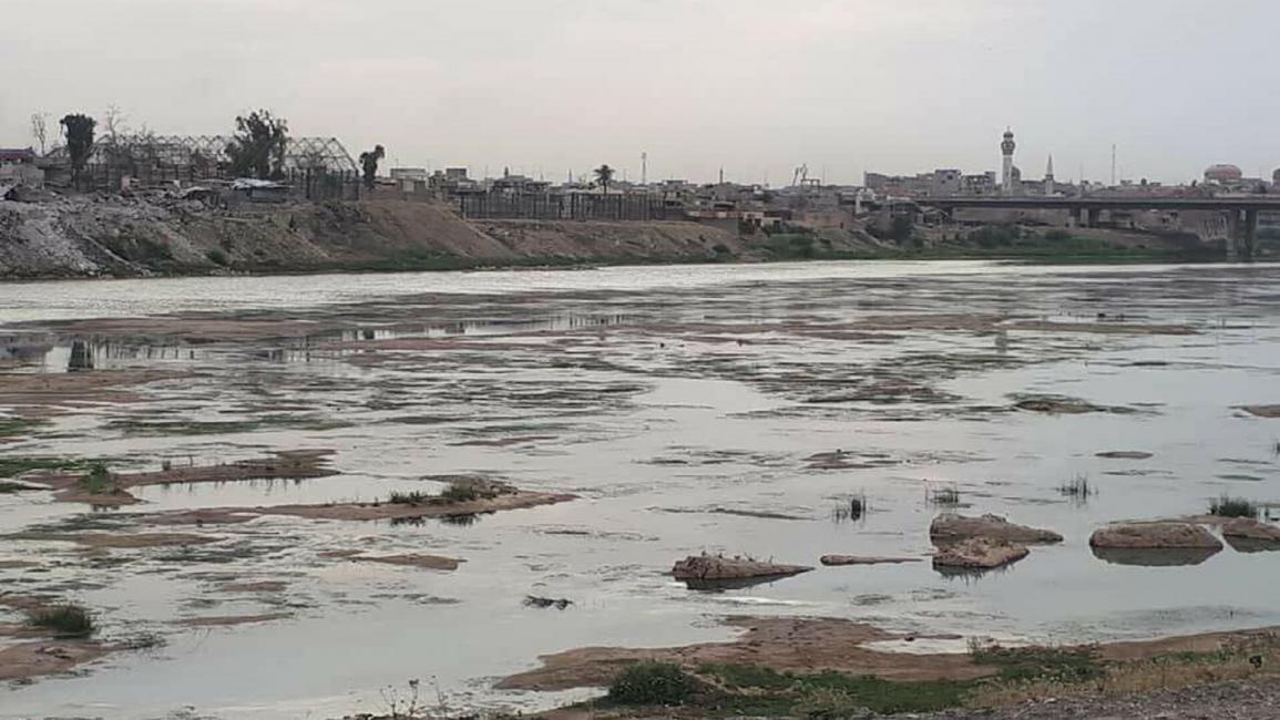 كاد نهر دجلة أن يجف بسبب السد التركي (فيسبوك)