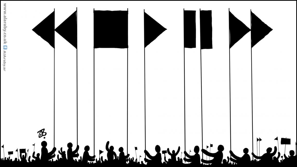 كاريكاتير رايات الثورة / حجاج 