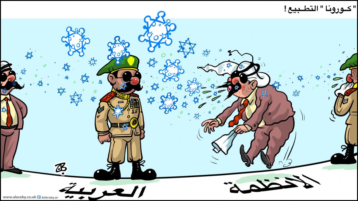 كاريكاتير كورونا التطبيع / حجاج