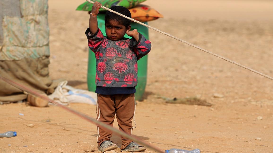 طفل عراقي نازح في الأنبار - العراق - مجتمع