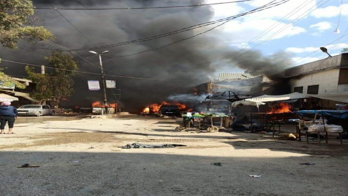 انفجار سيارة مفخخة في عفرين (تويتر)