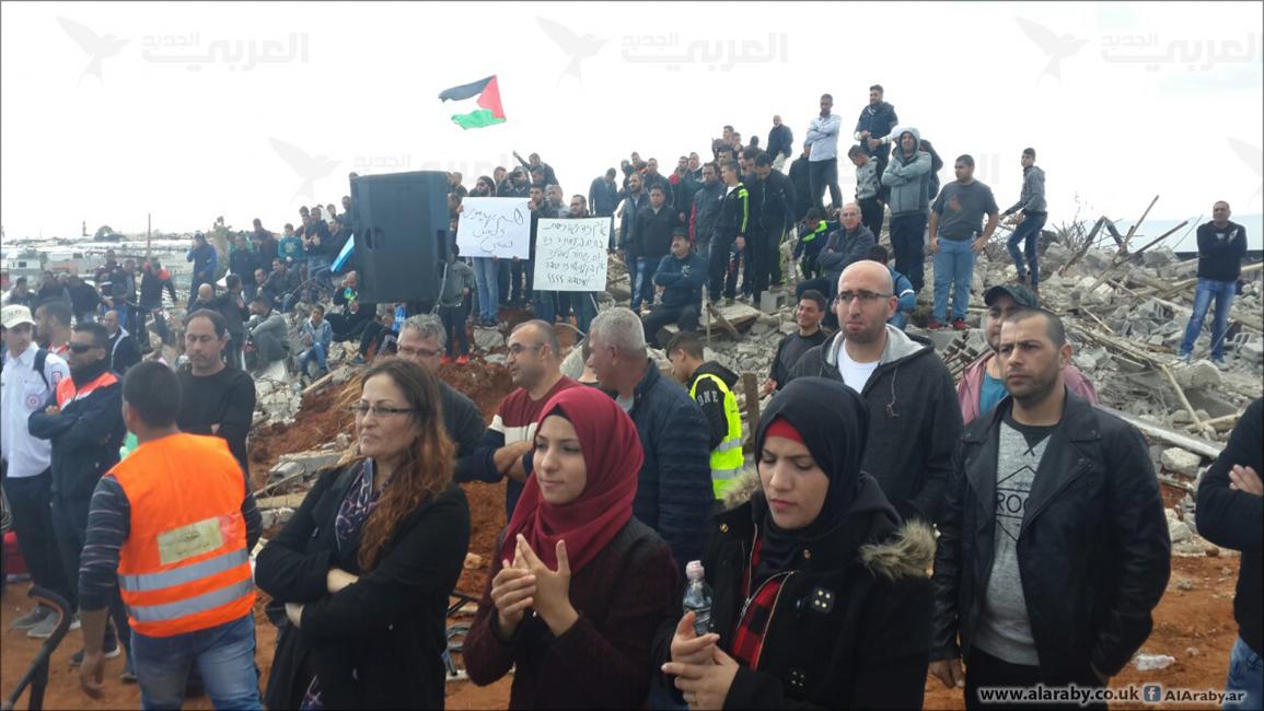 تظاهرة في منطقة قلنسوة، رفضاً لسياسة هدم منازل الفلسطينيين