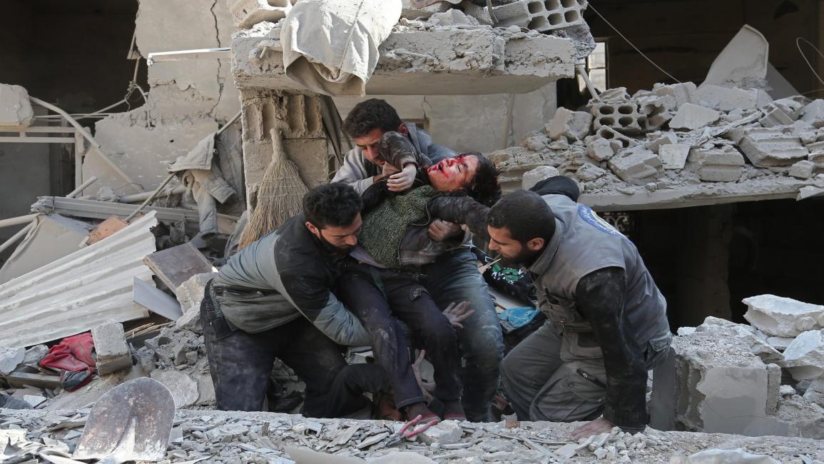 سورية/سياسة/قصف الغوطة/(عبدالمومن عيسى/فرانس برس)