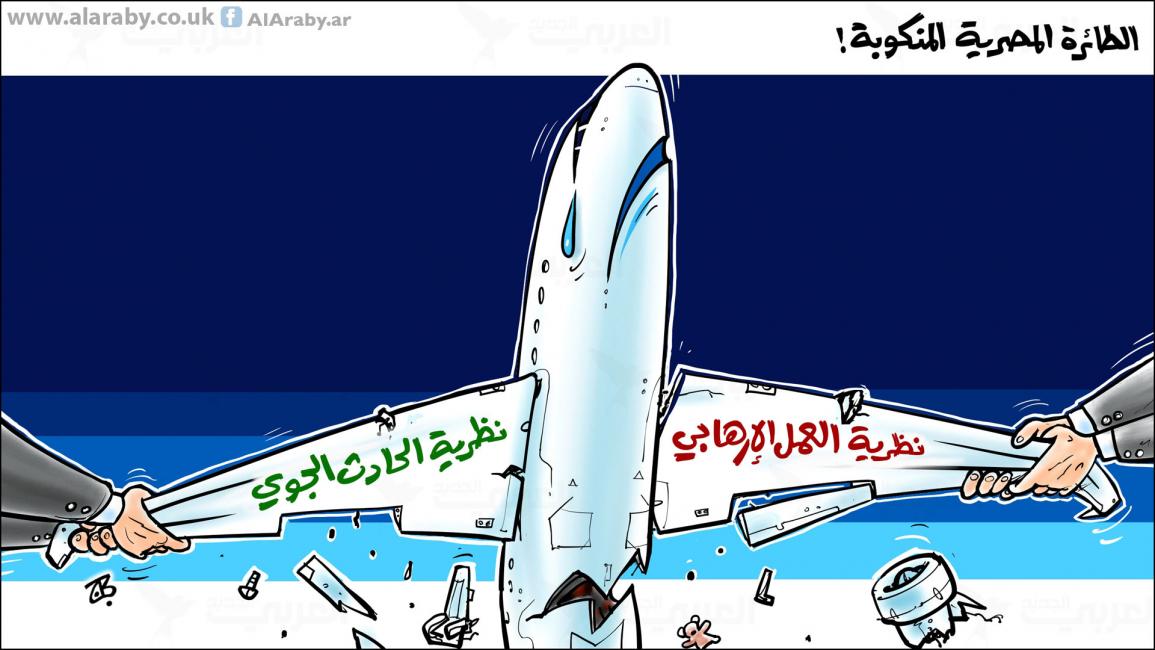 كاريكاتير الطائرة المصرية / حجاج