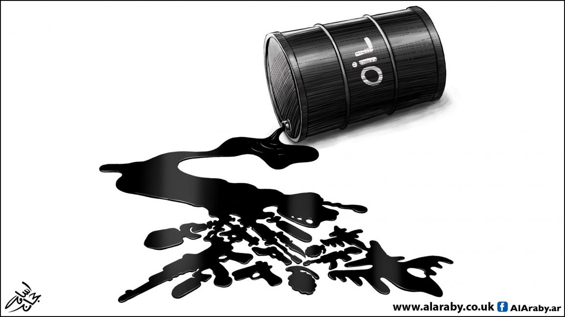 كاريكاتير الحرب والنفط / اسامة