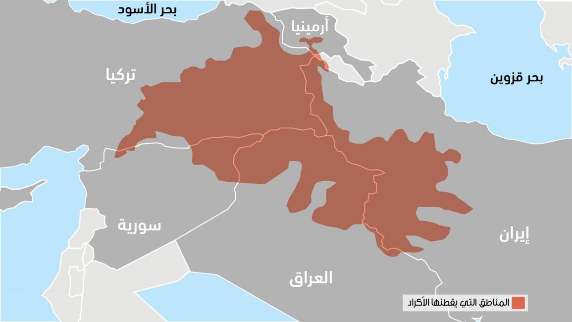المناطق التي يقطنها الأكراد