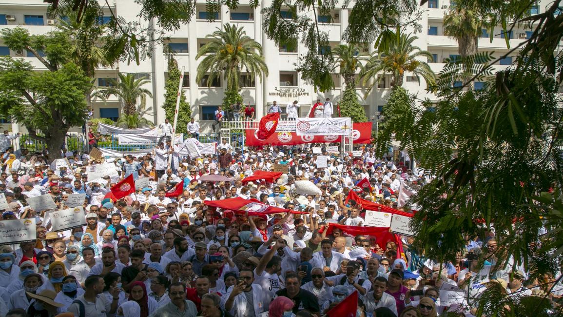 احتجاج في تونس (الأناضول)