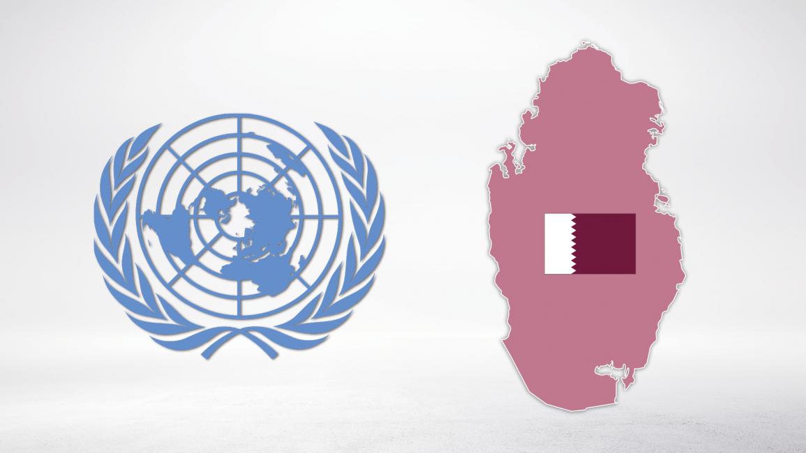 خريطة قطر والأمم المتحدة