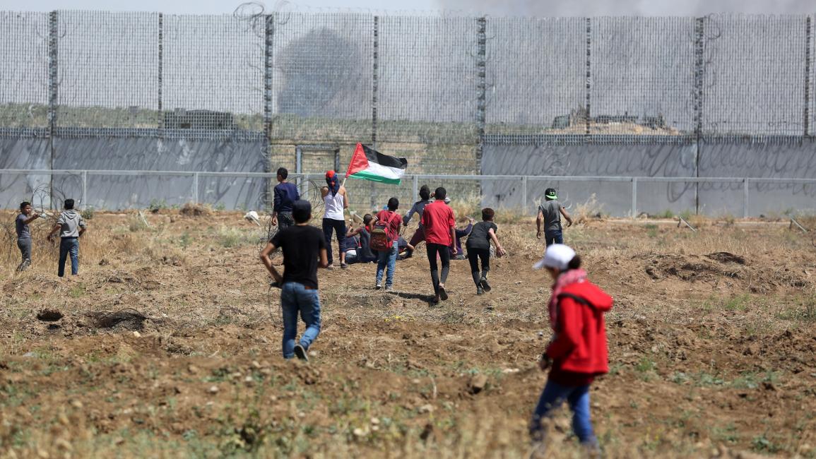 متظاهرون فلسطينيون في غزة - فلسطين - مجتمع
