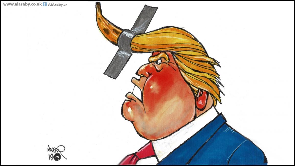 كاريكاتير عزل ترامب / حبيب